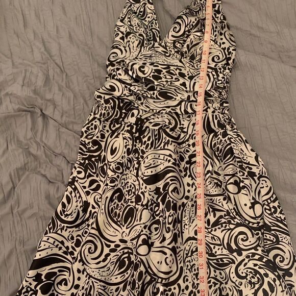 Alan Paige Halter Black/White Dress Size7/8 - Picture 7 of 8